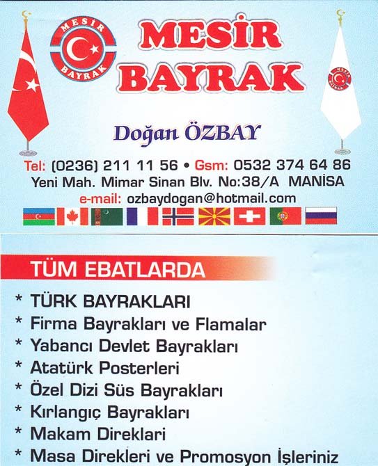 Mesir Bayrak, Manisada Bayrak, Manisada Kırlangıç Bayrakları